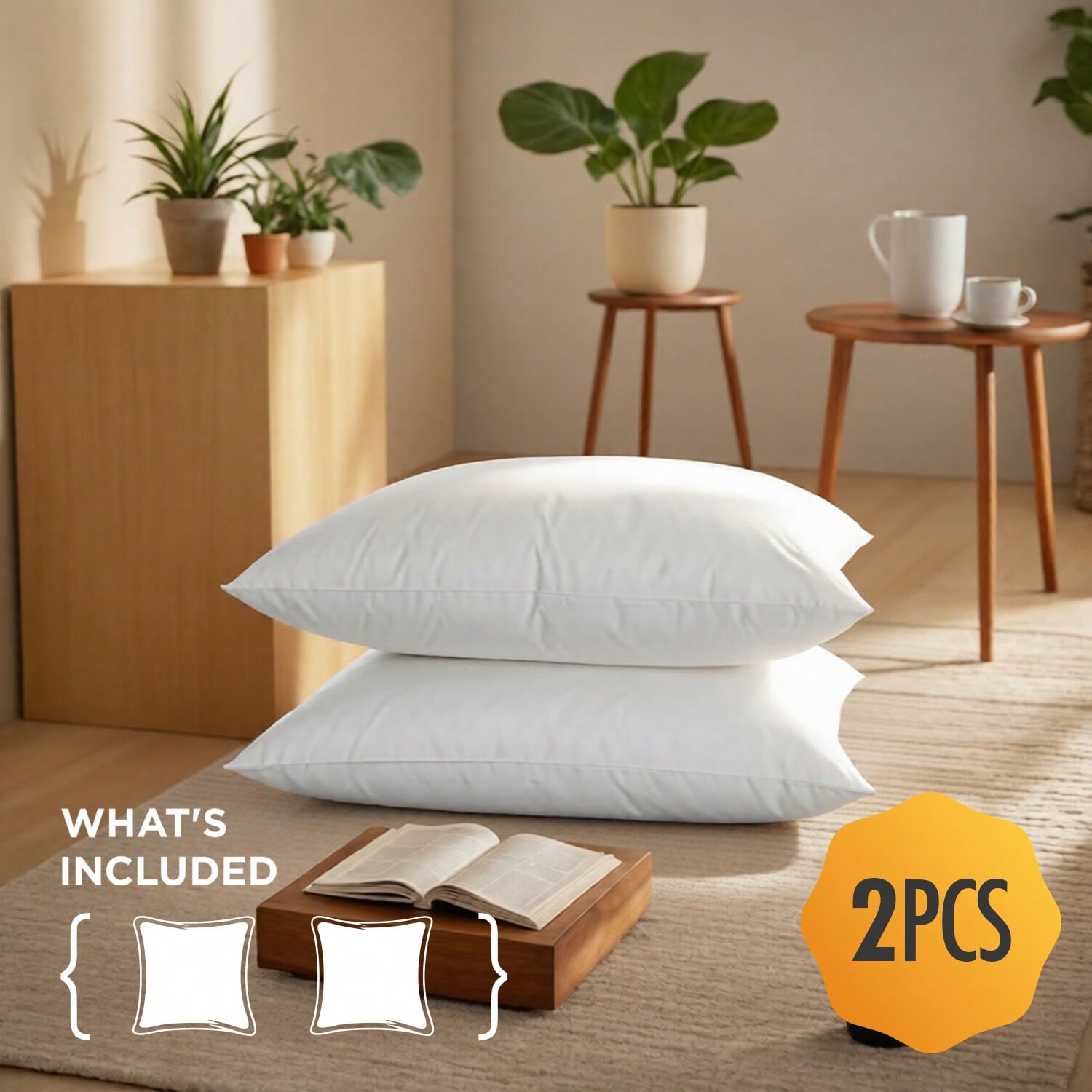 Pillow Insert 18X18 - 2‑Pack & 4‑Pack 12x20 18x18 Decorative
