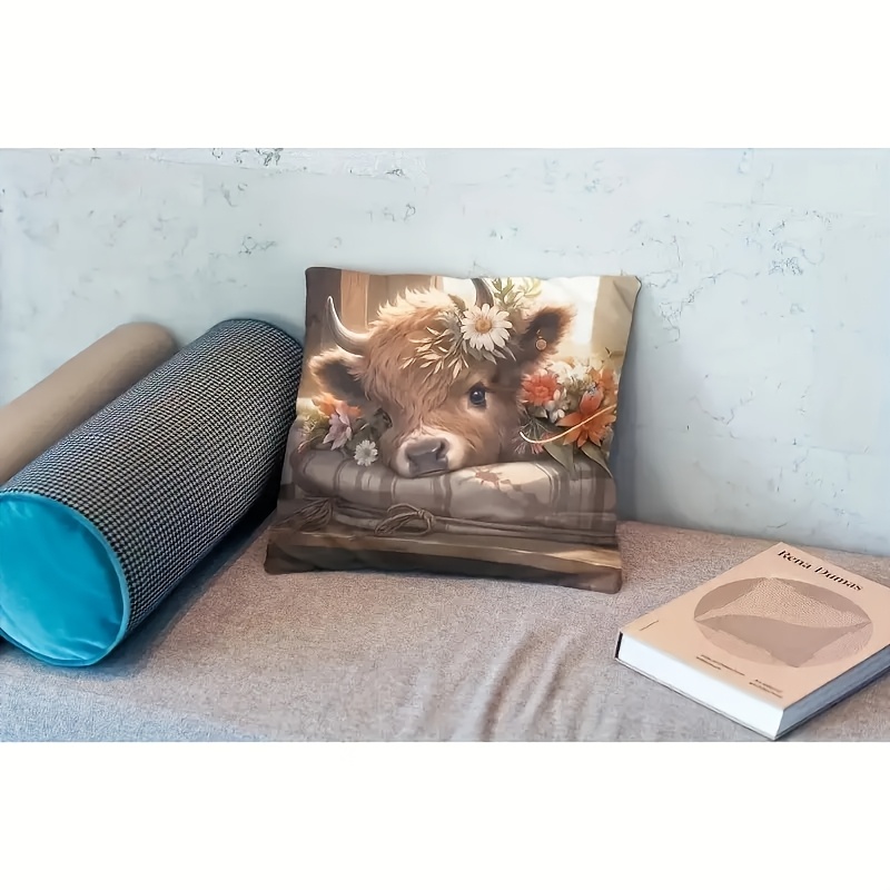 2D Flat - 1pc Highland Cow Pil - Pillow Insert 18X18 review and price