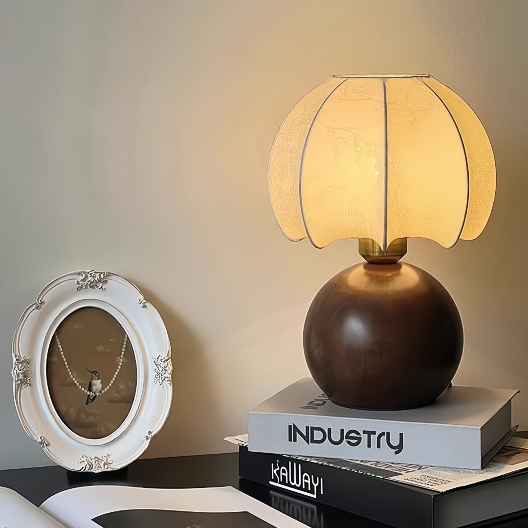 Vintage floral table lamp, med - Home Textiles Usa review and price