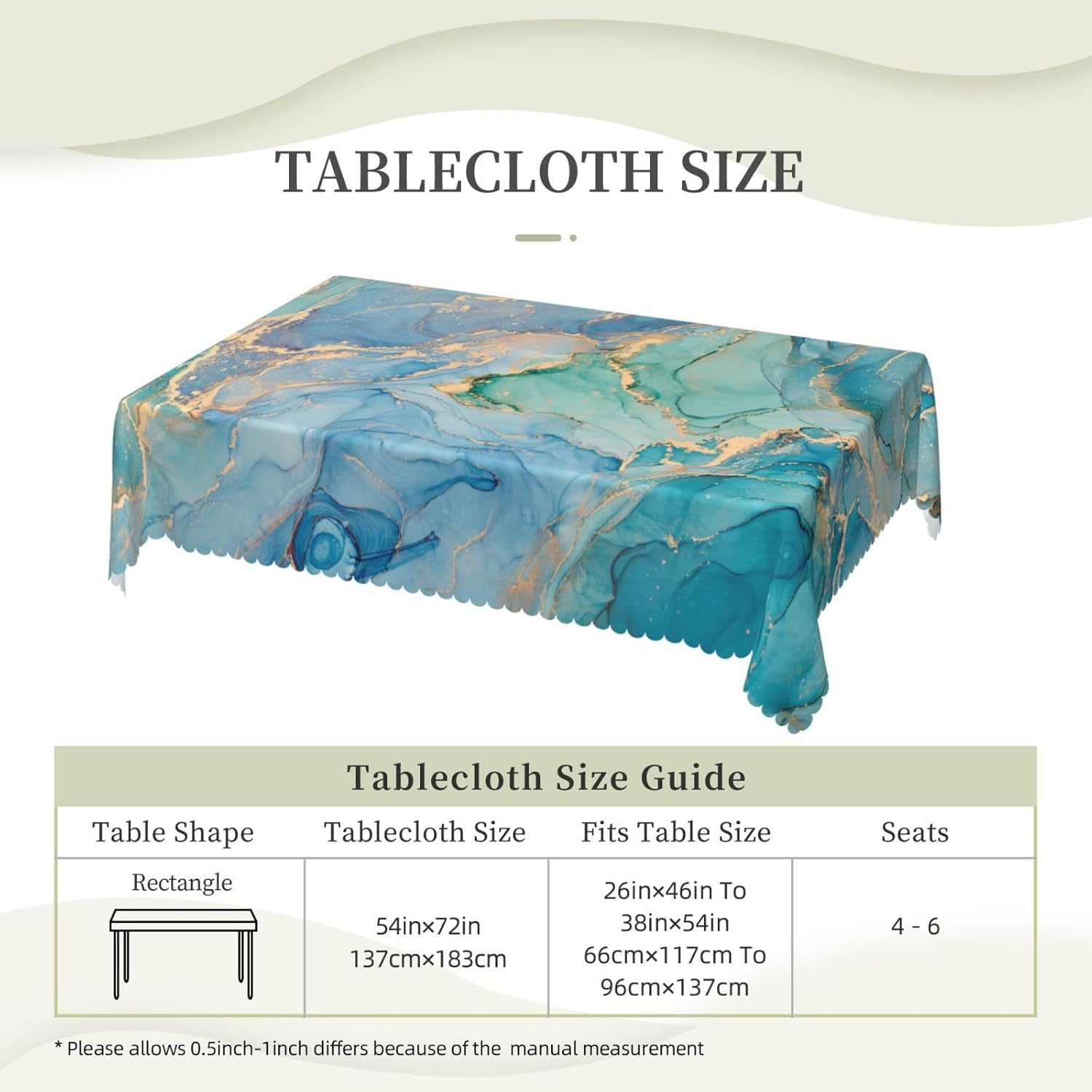 Luxury Teal Marble Fluid Table - Home Textiles Premium review and price
