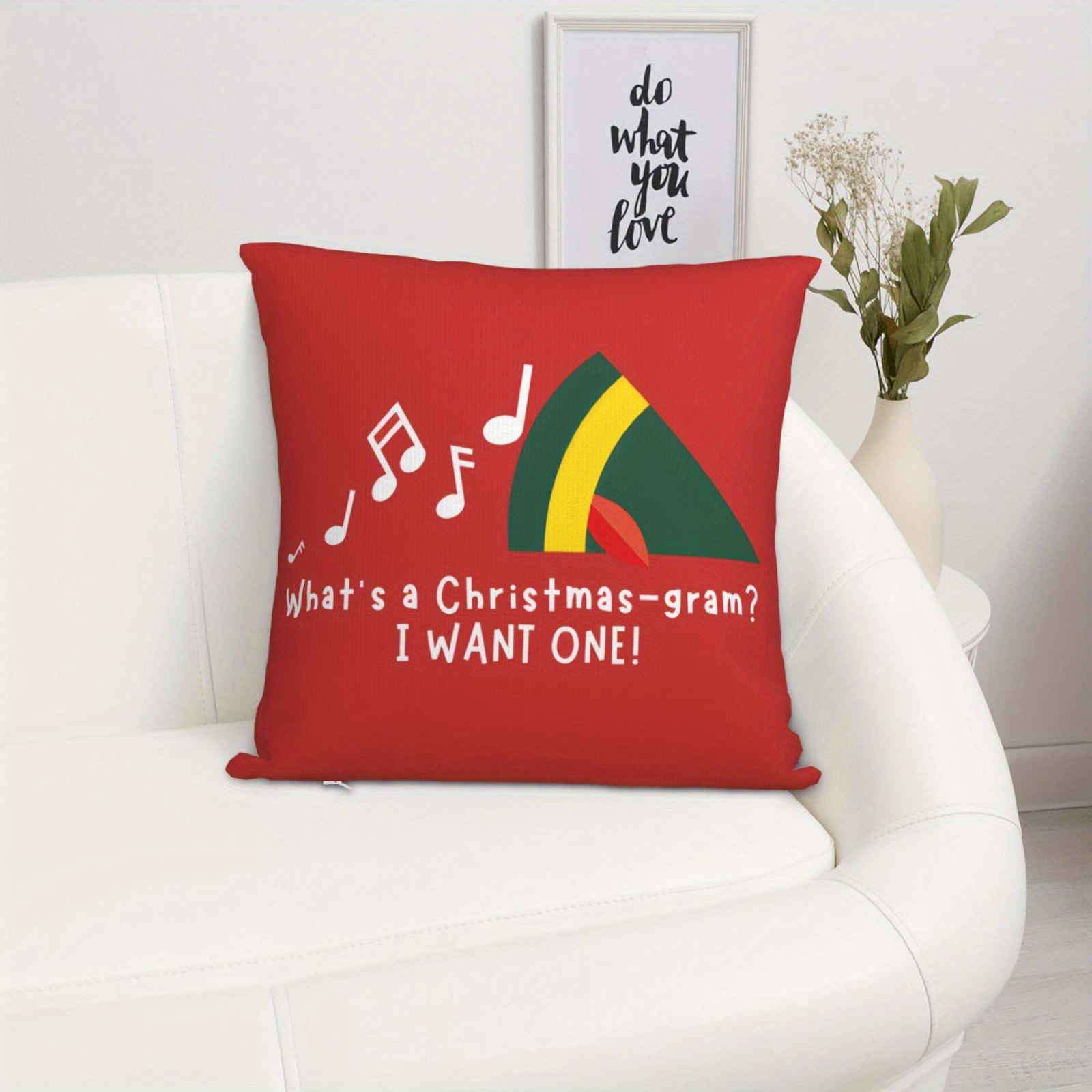 1pc Christmas Pillow Cover - B - Pillow Insert 18X18 review and price