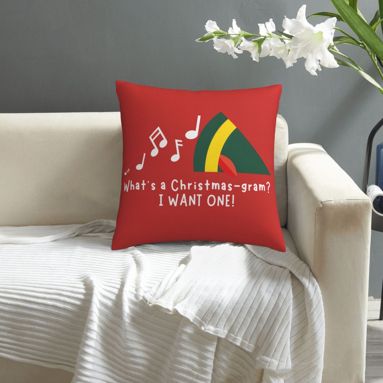 1pc Christmas Pillow Cover - B - Pillow Insert 18X18 review and price